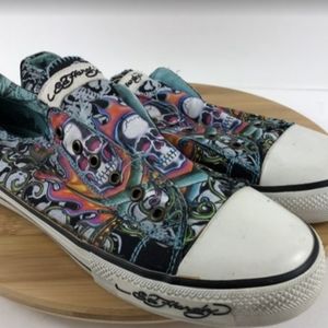 NEW! ED HARDY no lace sneakers